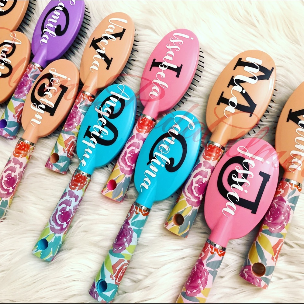 Personalized hair brushes